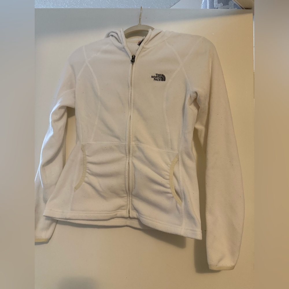 The North Face White Jacket Fleece Zip-Up size small